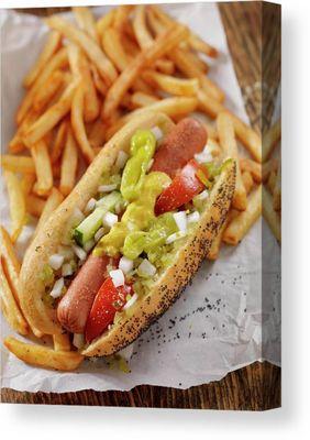 Chicago style hot dogs