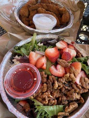 Strawberry Salad 8 Chicken Fingers