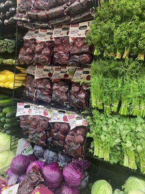 Display of vegetables