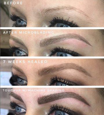 Microblading converted to Combo Brow for more wow factor!