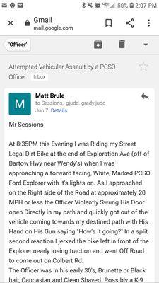 3 Months before Detective William Travis Walters Wrongfully Arrested Me I had a Valid Complaint against Him Describing Him to a T......