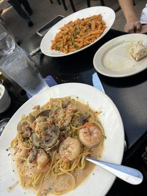 Shrimp Linguini and vodka pasta