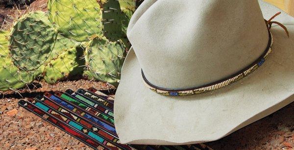 Hatbands, bracelets and belts by Charlie Hunt