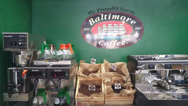 We also serve Baltimore Coffee!