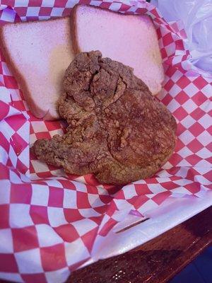 Fried pork chop sandwich