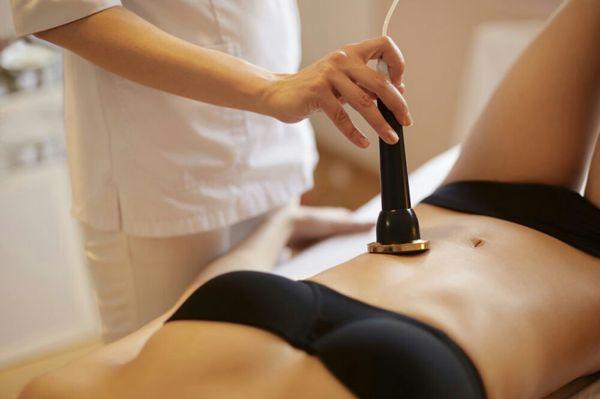 Ultrasonic Cavitation. Melts fat in target areas. Abs, thighs, arms.