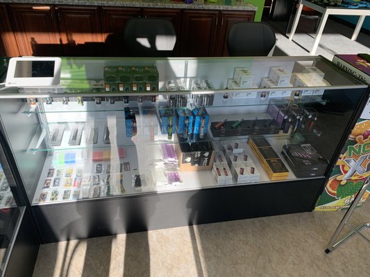 Fully stocked display cases full of different hardware