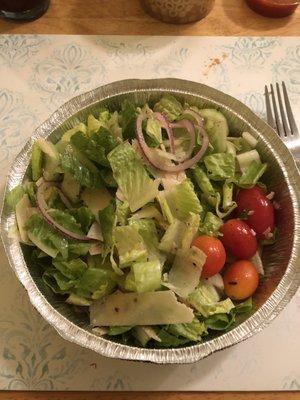 The Jersey salad. Yes, that's 4 tomatoes...they were gross and almost certainly weren't Jersey tomatoes