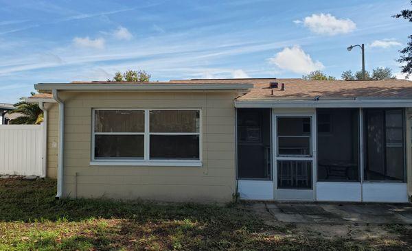 Replaced gutters on back of house.