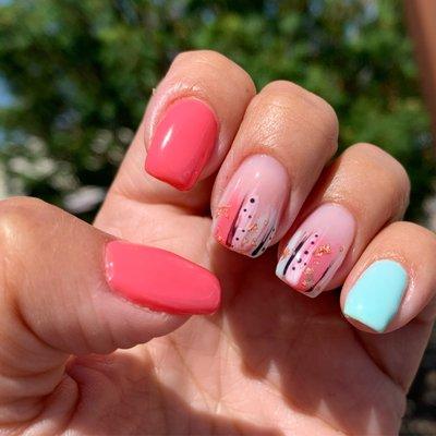 Abstract Summer Nails