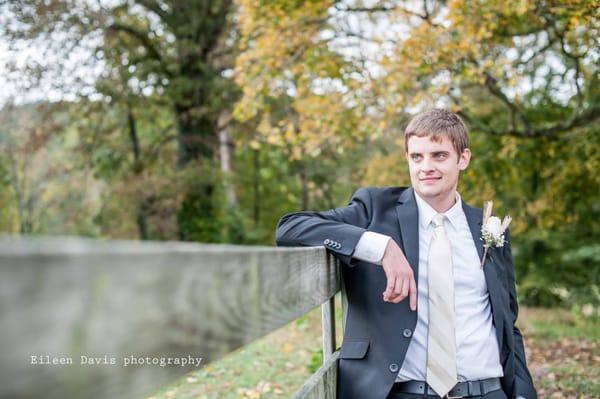 Wedding day, groom, Morning Star Valley Farm, Corryton, TN