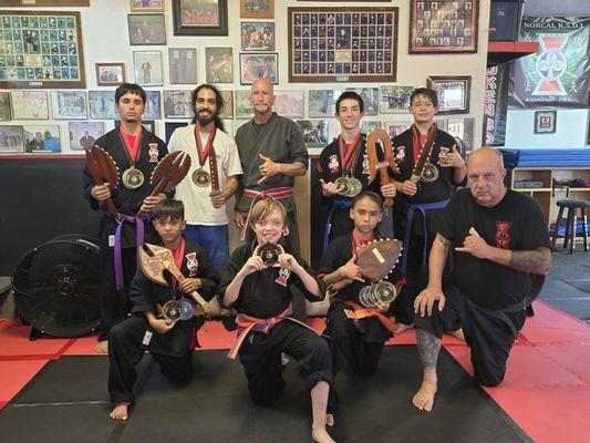 Medal count from the 2024 Kajukenbo Worldwide Tournament in Vegas. 29 medals, 7 Grand Champions