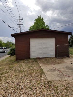 Finished repaint garage