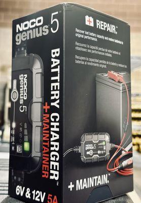 The GENIUS5 is a 6V & 12V battery charger, maintainer, and desulfator rated at 5-amps for lead-acid automotive marine and deep cycle battery