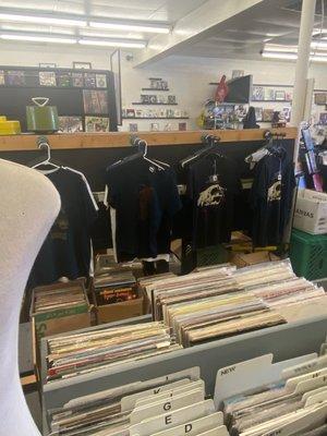 Records, Shirts, and various other things.