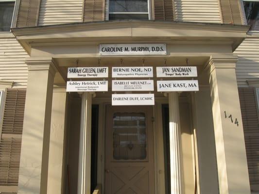 Entryway to 174 Elm Street, the home of Intentional Bodywork Massage Therapy and Ashley Hetrick, LMT