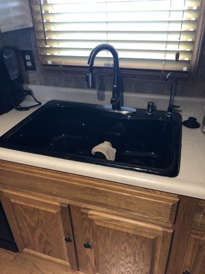 New kitchen sink installation