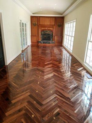 Walnut herringbone.