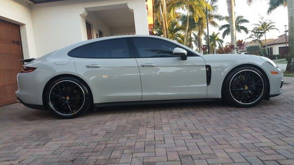 The end result of an AMD Detailed Wash on this customers Porsche Panamera