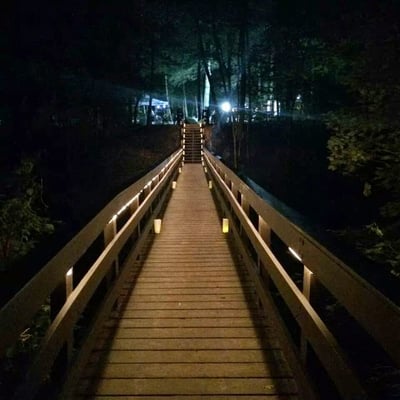 The bridge to the camp / wedding .