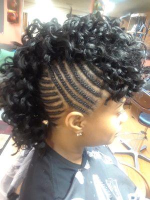 Cornrow Mohawk Designer Braids