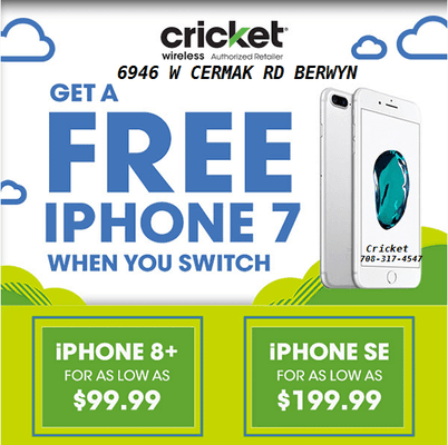 Hurry In Sales Going ON Now Have Service with Cricket Would Like To Upgrade? No Problem Get the Iphone SE $349.99 Retail $399.99