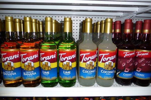 Big selection of Torani Syrups