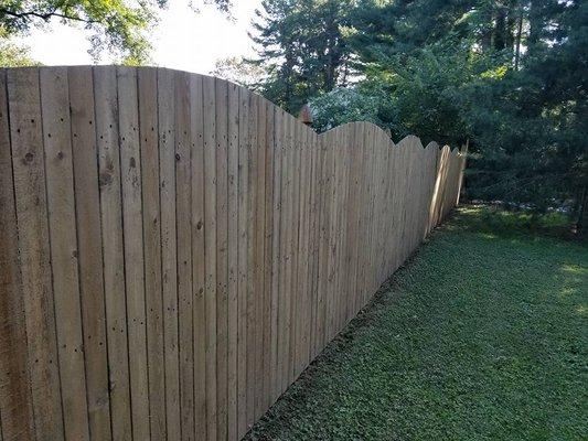 Annapolis wooden fence cleaned by A PLUS Power Washing Service.