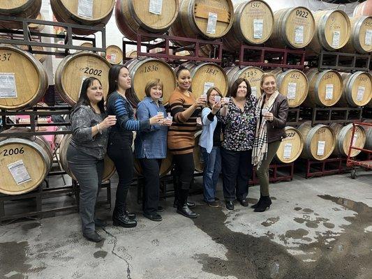 This photo is my wife and her fellow wine makers.