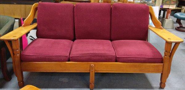 Nice Paddle Arm couch from the 1940's, with original upholstery.