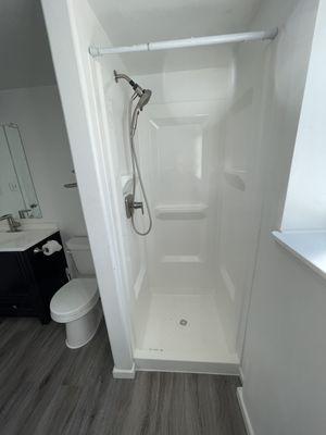 Shower unit finished result