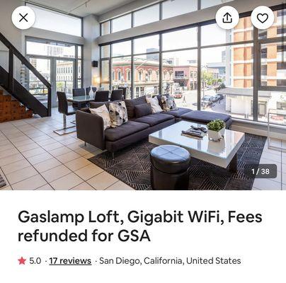 Call them direct to avoid Airbnb service fees on long term rentals.