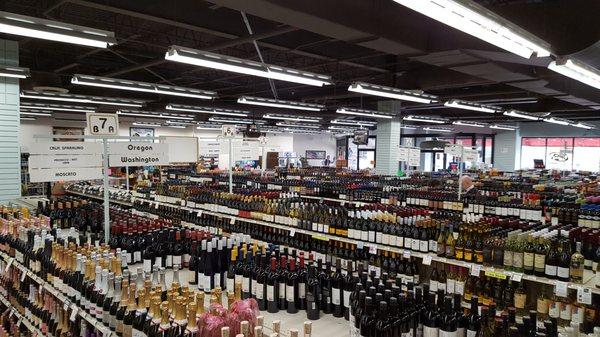 We stock over 3000 wine selections . . .