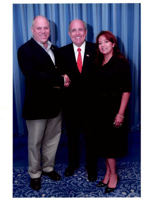 Eric J Paykert, Mayor Giuliani and Astrid Corrales