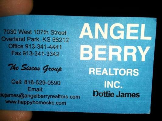 Here is a business card for Dottie James!