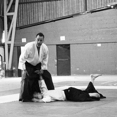 Offering aikido classes in Sacramento  Pictured: Calderon Sensei demonstrates a pinning technique at a seminar in Costa Rica.