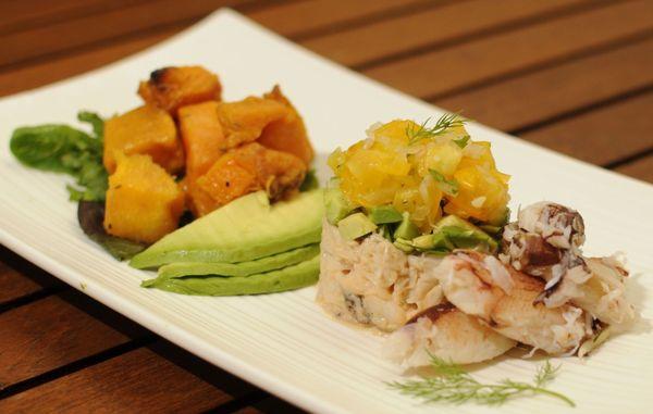 Crab Salad with Oven Roasted Kabocha Squash