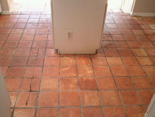 Saltillo Tile After Cleaning