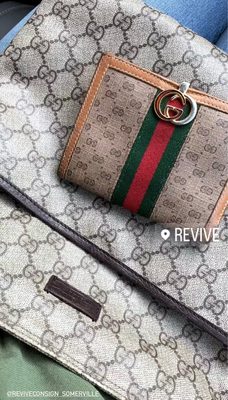 Gucci crossbody and 1980s Gucci wallet   Total cost: $350