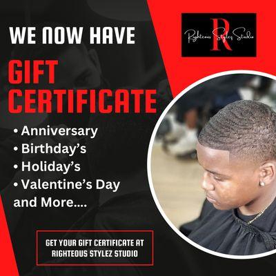 We have gift certificates ( Barberside )