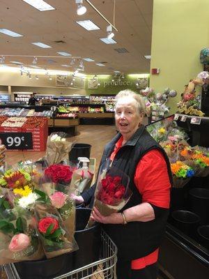 The friendly flower lady....