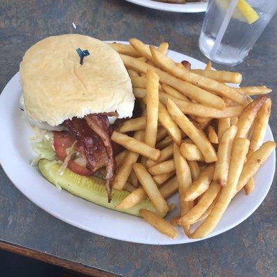 BLT Burger w/ fries