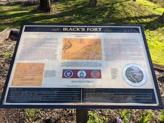 Site of Black's Fort Historical Marker