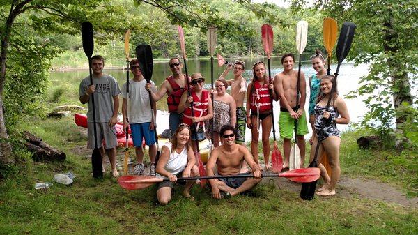 Happy paddlers