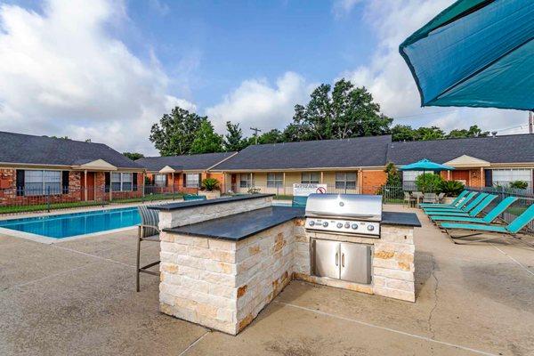 Poolside Grilling Stations