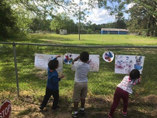 Painting outside