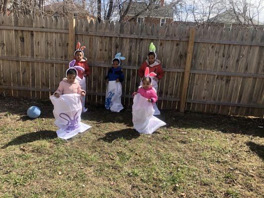 Bunny Sack Race