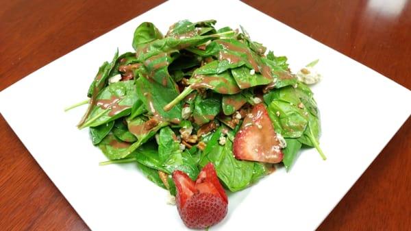 Dolphin Restaurant Spinach Strawberry Balsamic Vinaigrette Salad