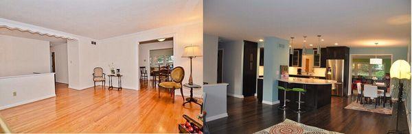 Before & after kitchen remodel in Arlington, VA 22205