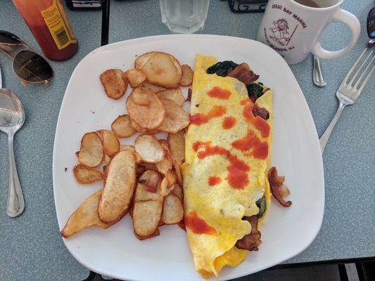 Omelet. These potatoes are the best.